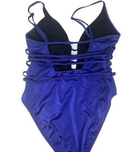 Urban Outfitters  Out From Under Tied Up In Knots Swimsuit Blue Size M NWOT