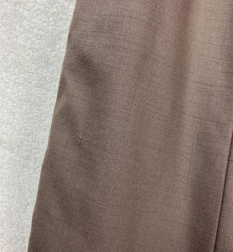 Talbots  Womens Stretch Wool Skirt Pleated Size 6 Brown Made in Japan Career