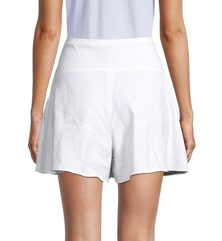 Vince NWT  Linen Blend Pull On High Waisted Flounce Flared Shorts White Womens 10