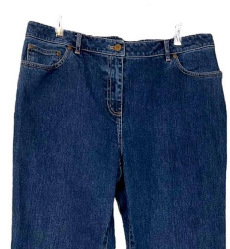 Brooks Brothers  Women’s Jeans Stretch Classic High Rise Wide Leg Dark Wash Sz 12