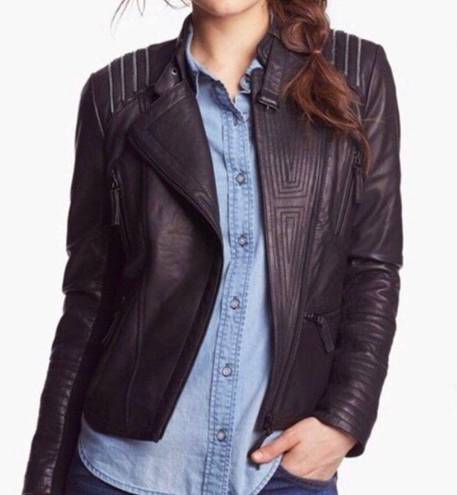 Bernardo  Lambskin Leather Jacket Black Petite XSP