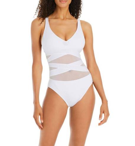 Bleu Rod Beattie Bleu By Rod Beattie Don't Mesh Crisscross Strap One-Piece Swimsuit