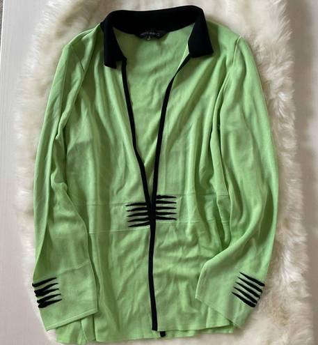 Ming Wang Lime green Cardigan Top