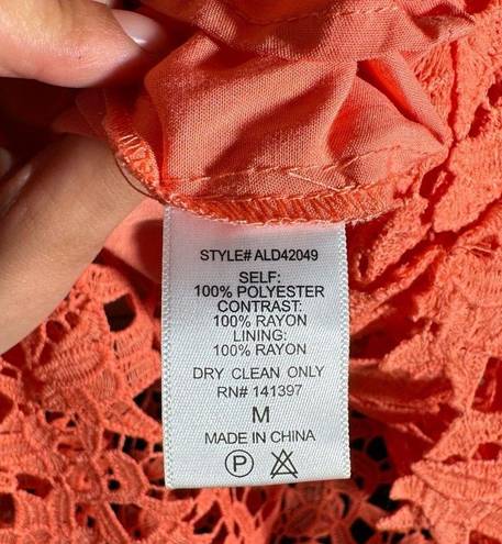 ASTR  the Label • Midi Dress • Lace • Coral • Medium