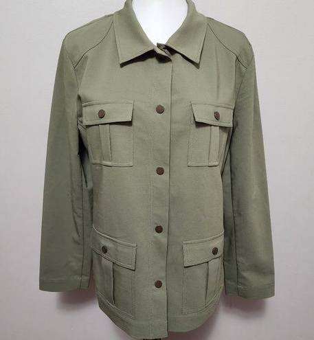 Emmaline Emmeline olive cotton blend utility jacket size 16