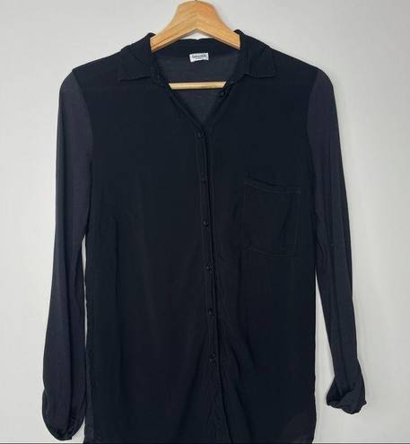 Nordstrom Splendid Black Long Sleeve Button Up Shirt