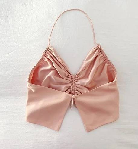 Misha Collection / Revolve Madrona Satin Halter Top in Cantaloupe NWOT