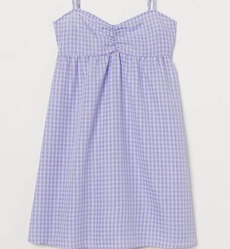 Divided  Lavender Gingham Print Babydoll Dress