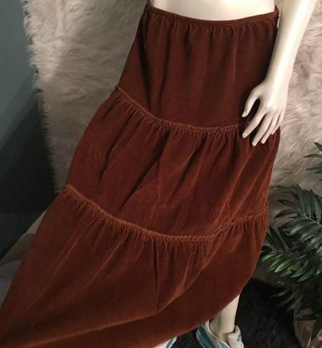 The Territory Ahead Prairie Corduroy pleated ruffle maxi skirt!