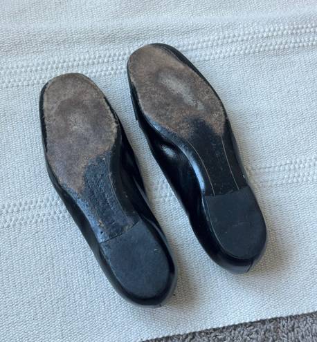 Salvatore Ferragamo black horsebit buckle vintage ballet flats size 6