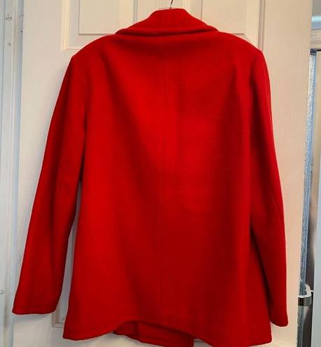 Trader Bay Vintage Red Wool Pea Coat sz 8