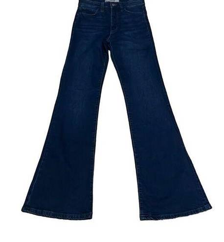 Joe’s Jeans Joes Womens Size 25 High Rise Flare Leg Jeans Denim Blue Dark Wash Pockets New