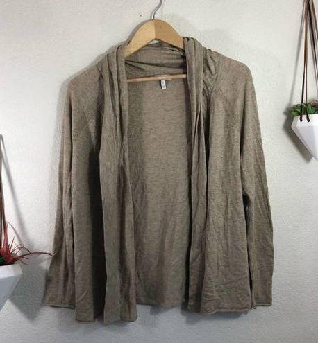 Joie  tan wool cashmere waterfall cardigan sweater