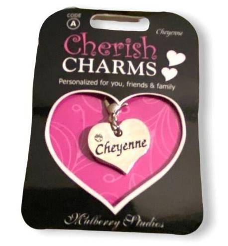 Cherish  Charms CHEYENNE Name Bracelet Charm NEW NWT Silvertone Silver Tone