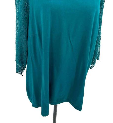 City Chic  Embroidered Angel Top Alpine Green Blue Size XL / Plus Size 22