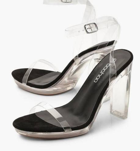 Boohoo  CLEAR PLATFORM TWO PART HEELS