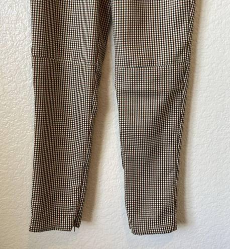 Lulus NWT  She's All Plaid Beige and Brown Plaid Straight Leg Pants