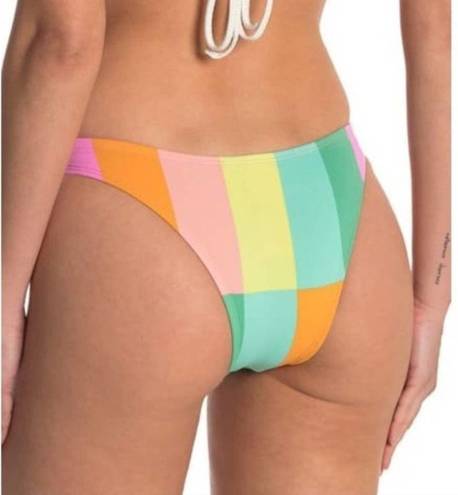 The Bikini Lab  Women's Pastel Prism Stripe French Cut Bikini Swim Bottom sz M