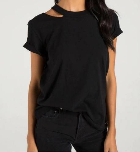 n:philanthropy  Harlow BFF Distressed Short Sleeve Tee in Black