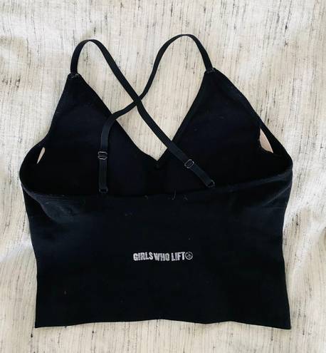 Girls Who Lift Workout Top Black