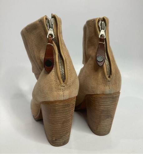 Rag and Bone  Newbury Canvas ankle boots camel size 9.5