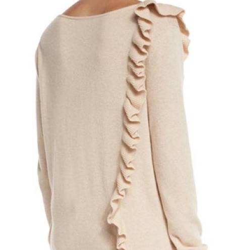 Elizabeth and James  - Odell Ruffled Sweater - champagne color