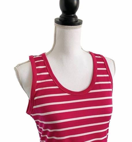 LuLaRoe  Tank Top Pink Purple & White Multi Stripe Print Women’s US Size Medium