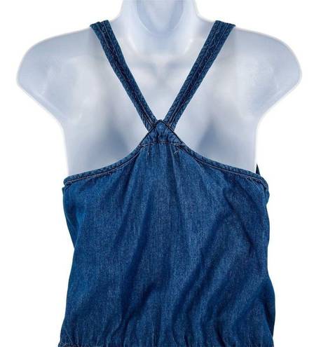 Nordstrom Indigo Rein Blue Jean Denim Chambray Shorts Sleeveless Romper Medium