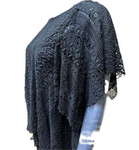 Rebecca Minkoff  Women's Black Lace Hanky Top Sz XS Blouse