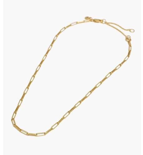 Madewell NWT  Paperclip Chain Necklace In Vintage Gold