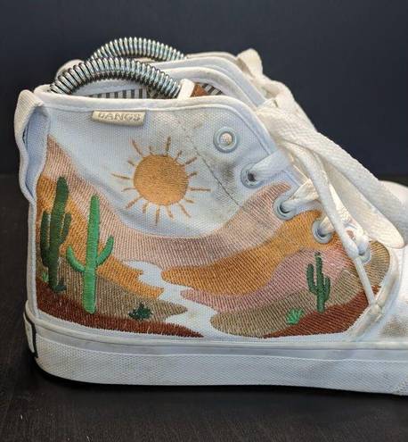 Daisy BANGS Desert  Embroidered High Top Sneakers White Womens 5.5 Shoes Lace Up