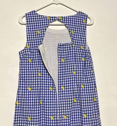 Talbots  Lemons & Gingham Shift Dress Size 8