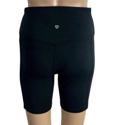 Wildfox SWEAT BLACK COMPRESSION BIKE SHORTS Size Small Biker Shorts waistband scattered Stars