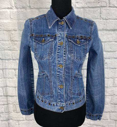 DKNY Jeans cotton blend button up denim jacket 