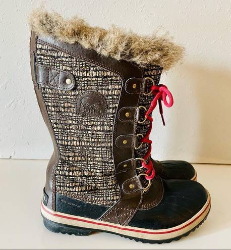 Sorel Tofino II Cordovan Faux Fur Cuff Snow Boots
