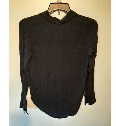 Treasure & Bond  Black Button Up Long Sleeve Classic Sz S