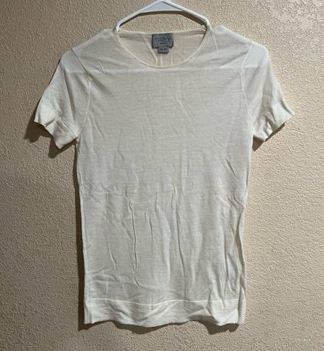 Jason Wu GREY  cream lightweight wool short sleeve tee shirt XS