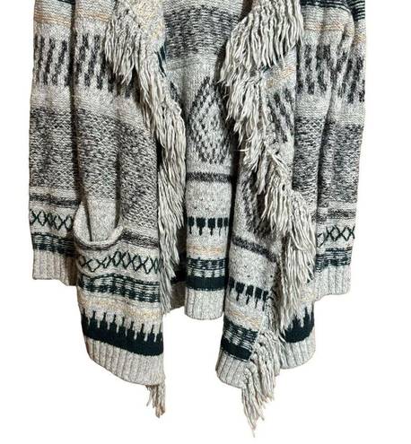 CAbi  Cardigan Womens Style 3701 Small Shetland Fringe Waterfall Tunic Sweater