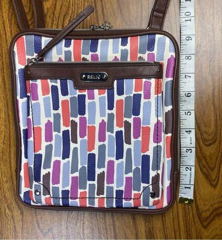 Relic  Multicolor Pattern‎ Vegan Leather Crossbody Wallet Purse Rectangle