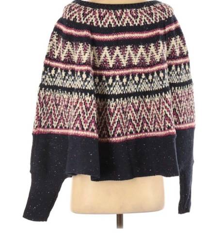 Anthropologie  Sleeping On Snow Midland sweater poncho XS New NWT blue RARE HTF