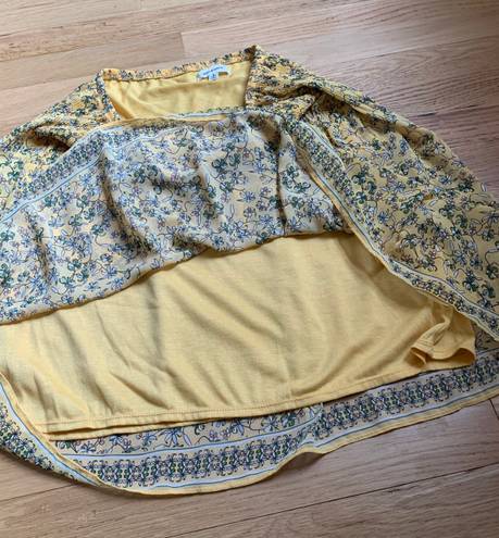 Max Studio Floral Yellow Skirt