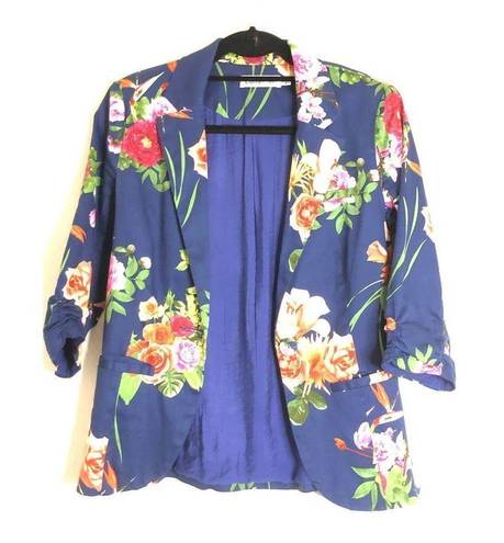 Modcloth  Birds of Paradise Floral Blazer, Navy, S