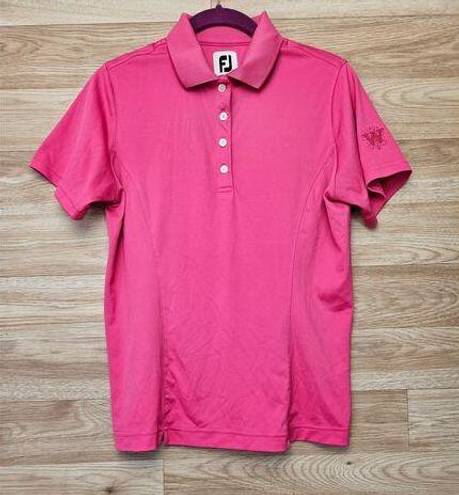 FootJoy ProDry Solid Interlock Self Collar Dark Pink Polo Golf Shirt Women’s S