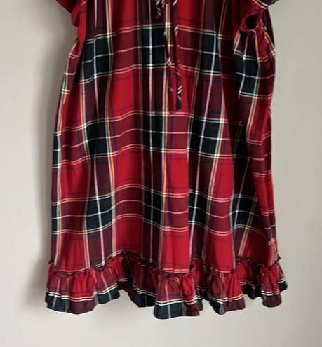 Hill House  Home Cordelia Dress - Red Tartan