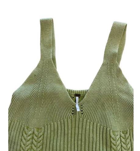 Young Fabulous and Broke  Green Knit Crop Tank Top Size M NEW