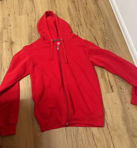 Red zip up jacket Size M