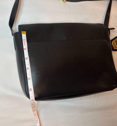 Ralph Lauren Vintage Y2K  Genuine Leather Bramley Messenger Black Crossbody Bag