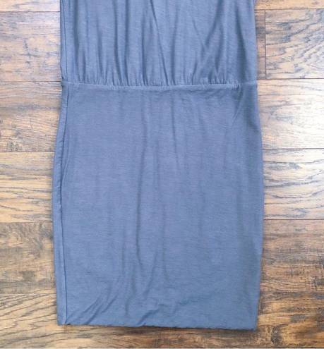 James Perse  • Blouson T-Shirt Dress grey jersey knit mini bodycon short sleeve