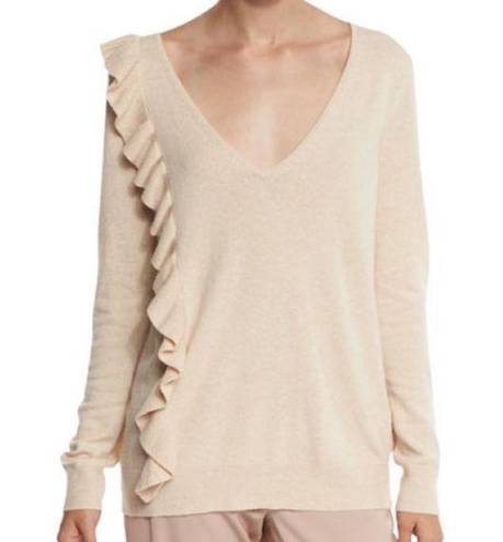 Elizabeth and James  - Odell Ruffled Sweater - champagne color