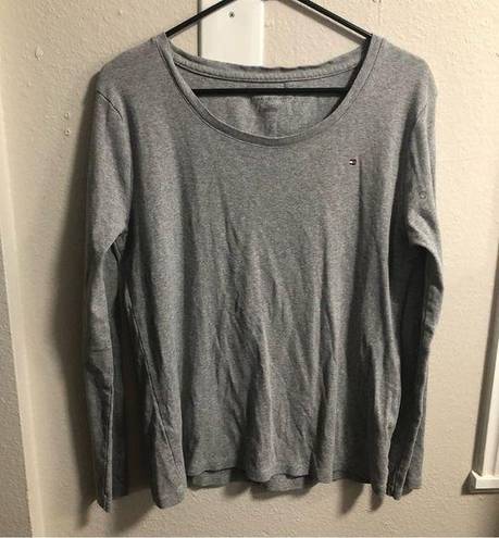 Tommy Hilfiger  Gray Women's Long Sleeve T-shirt Large